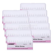 Dental Mounted White Polishing Stones Flame shape FG bur Arkansas Stone Points