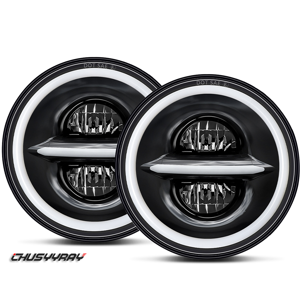 7-Inch Round LED Headlights HI-LO for Chevy C10 Camaro Pickup
