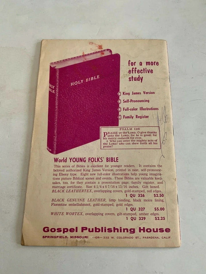 1960 Search Magazine Gospel Publishing House The Life Of Moses Foto 3 de 3