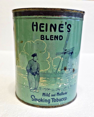 Vintage HEINE'S BLEND SMOKING TOBACCO Tin  - No Dents