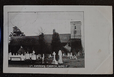 (GB-8037)GB 1917 Vintage Postkarte EVII 1/2d ST. ANDREWS KIRCHE, HAMMER