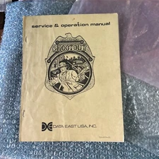 Original Factory SHOOT OUT  SHOOTOUT DATA EAST w/ schematics arcade game manual