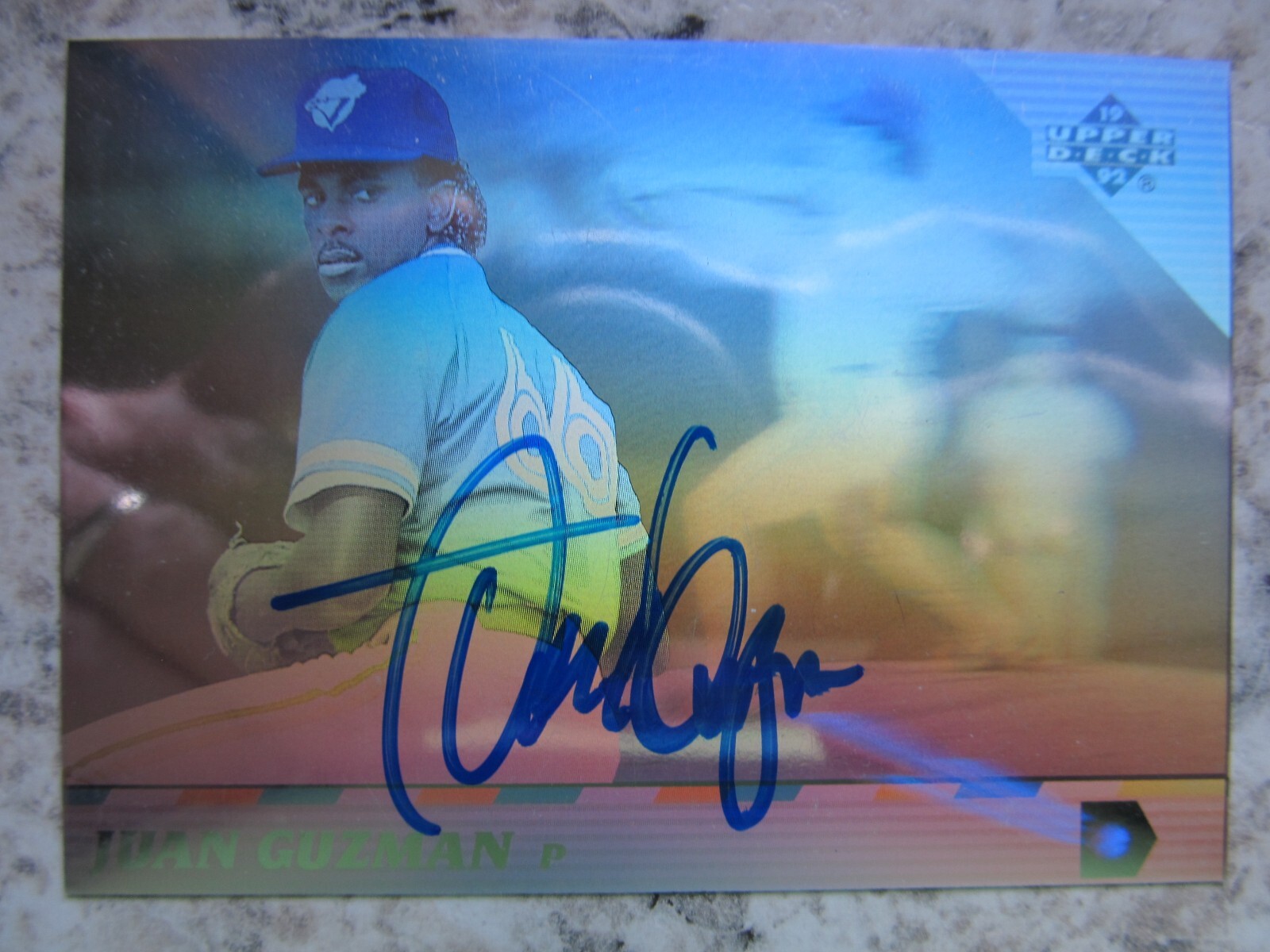 Blue Jays Juan Guzman Signed Autographed 1992 Upper Deck MVP Mint