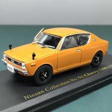 Mini Car Nissan Cherry 1200 1970 Orange 1/43 Scale Box Display Diecast Used