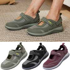 FitVille Womens Wide Diabetic Sandals Adjustable Casual Mary Jane Walking Shoes