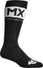 Thor Youth MX Solid Socks 1--6 Black/White 3431-0662