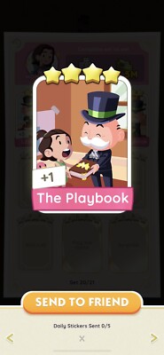 Monopoly Go - 4 Star Card      - Set 20 The Playbook