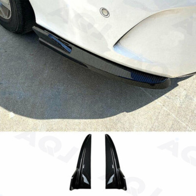For Benz C-Class W205 2017-21 Carbon Fiber Rear Bumpers Lip Side Skirt Splitter