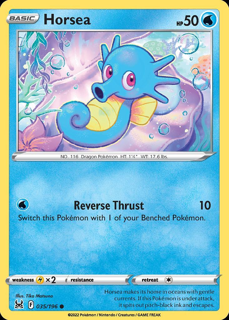 Pokemon Horsea (35/217) Lost Origin LP REVERSE HOLO
