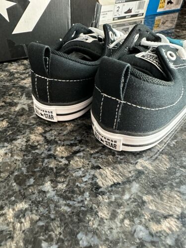 Converse Chuck Taylor All Star Rave Unisex Sneakers Sz 9 Infant Black Slip on - Picture 3 of 5