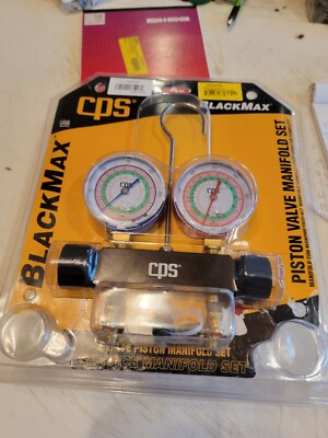 #ad BLACKMAX MBHP5E Mechanical Manifold Gauge Set2 Valves 406D47 $159.99