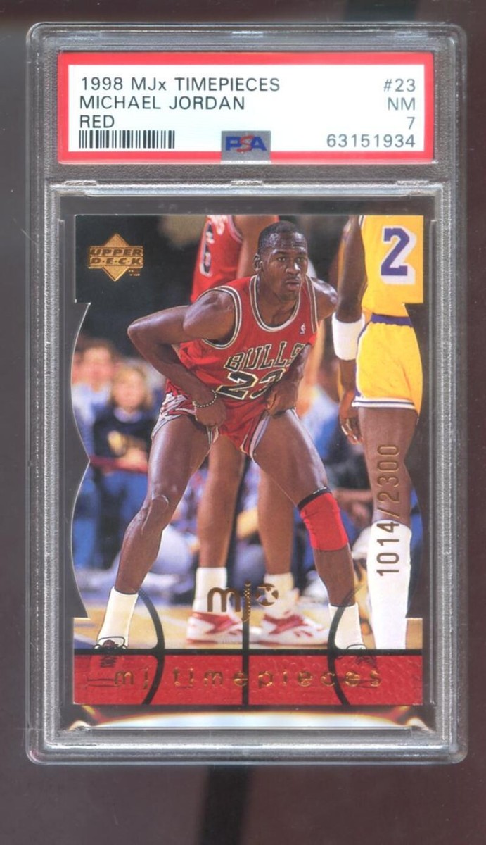 1998-99 Upper Deck MJx Timepieces Red #23 Michael Jordan PSA 7