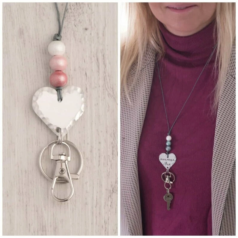 Regalo per la maestra - Porta badge e chiavetta - Immagine 3 di 4