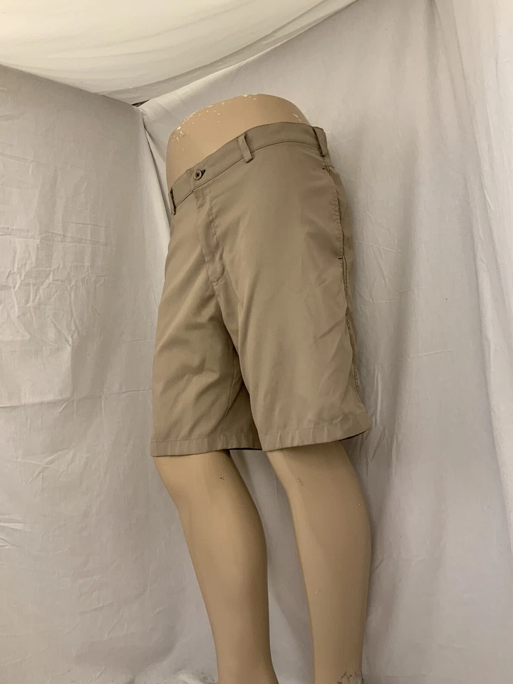 Pantalones Cortos de Golf Ping 34 Marrón Frente Plano Poliéster Elastizados Rectos YGI R2-237 Foto 4 de 4