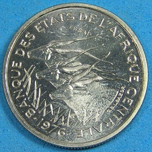 Central African States 50 Francs Coin, ESSAI 1976 Lustrous UNC, KM-E8 Eland - Picture 1 of 2
