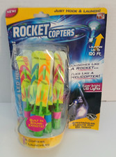 Rocket Copters Amazing Slingshot LED Helicopters Toy Rocket - NEW As Seen On TV