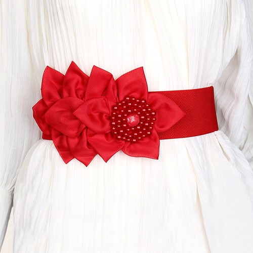 Lady Dress Belt Waistband Flower Corset Decoration Wide Elastic Stretch✲ - Picture 7 of 32