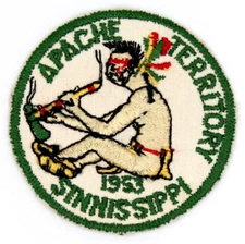 1953 Apache Territory Sinnissippi Council Patch Wisconsin WI Boy Scouts BSA