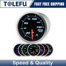 52mm Black 7 Color Led 140 Psi Diesel Fuel Pressure Gauge Sender Unit Pointer Nj