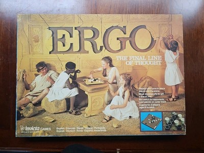 Vintage 1977 Ergo The Final Line Of Thought Board Game Invicta Games - Complete!