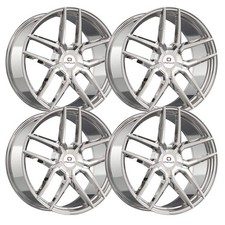 Set-4 Cavallo Clv-55 18x8 5x114.35x4.5 35mm Nano Chrome Wheels Rims 18 Inch