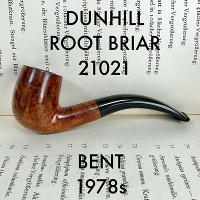 Dunhill Root Briar 21021 Smooth Bent Vintage Smoking Pipe 1978 Made in England