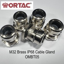 Brass M32 Cable Gland IP68 Ortac EMC Nickel Plate OMBT05 Waterproof Electrical