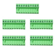 5 PCS 10 Pin 5.08mm Pitch Pluggable PCB Screw Terminal Block Phoenix 10 Pin M...