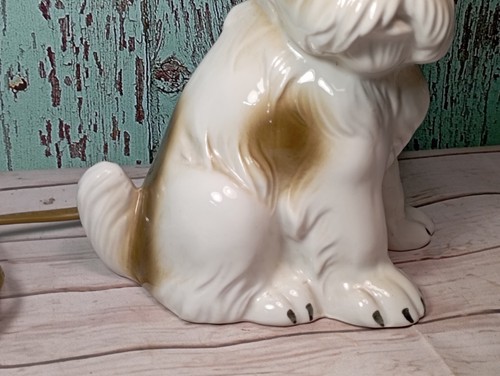 Arno Apel Porcelain Schnauzer Dog Perfume Lamp 1950`s Vintage German Rewired . - Picture 19 of 24