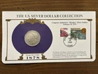 1878 P Morgan Silver Dollar - 1st Year, US Postal Stamp Set, Rare 10/42c Stamps