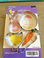 NEW Easter Cookie Cutters Set Of 4 Bunny chick carrot egg dishwasher safe