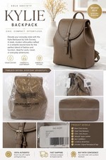 Mini Mochila Sole Society Kyllie Gris Taupe Cuero Vegano OS Nueva con Etiquetas