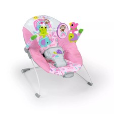 Bright Starts Pink Paradise Vibrating Bouncer