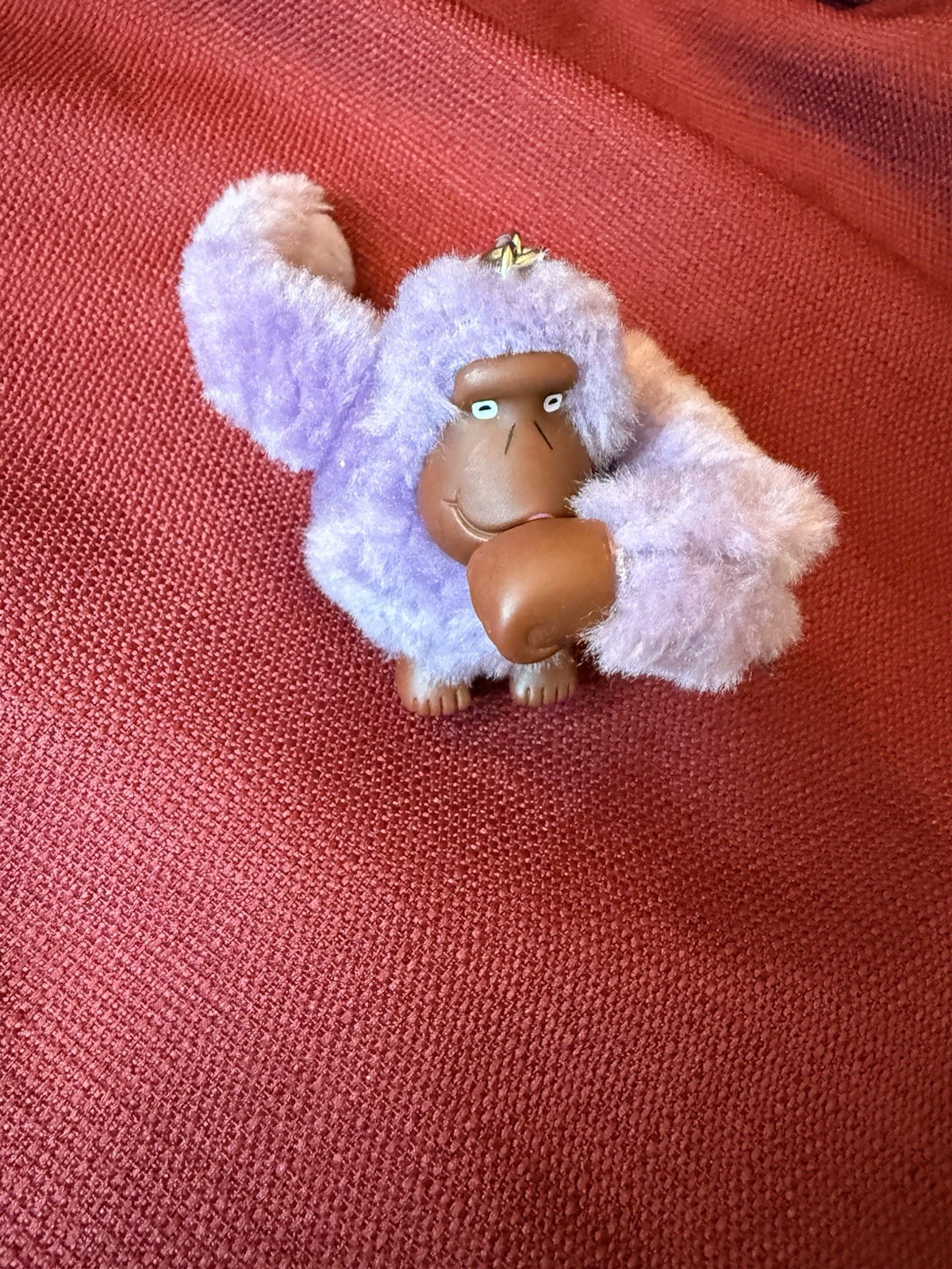 KIPLING MONKEY KEYCHAIN KEY RING CHARM PURPLE SUC… - image 2