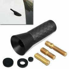 1.4" Carbon Fiber Car Truck SUV AM/FM Radio Short Antenna Stubby Screw Aluminum
