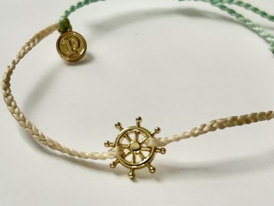 Pura Vida Gold Ship Wheel Charm Bracelet