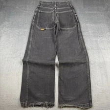 VTG 90s JNCO Pipes 179 Burnin’ Hot Wide Leg Baggy Jeans 27W 34L Black USA Y2K