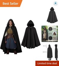 Women's Hooded Velvet Cloak, Medieval Renaissance Cloak