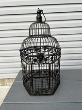 Vintage Style Metal Bird Cage Decor/Planter H...