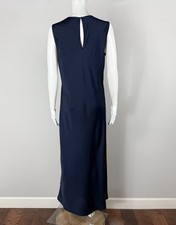 QUINCE Washable Stretch Silk Midi Tank Dress Navy Blue PERFECT Size Large - NTSF