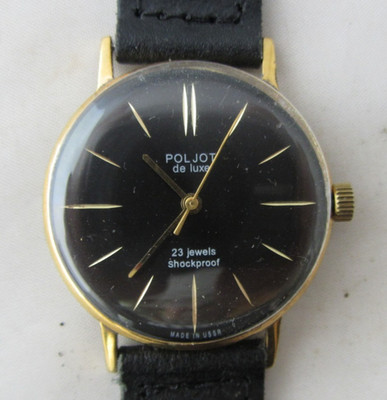 RUSSISCHE SOWJETISCHE UHR POLJOT DE LUXE MECHANISCH HANDAUFZUG LÄUFT