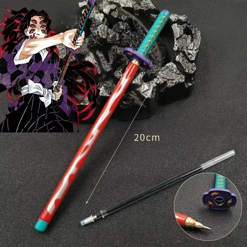 3 pc Ballpoint Pen Demon Slayer Anime Set Christmas Stocking with Stand