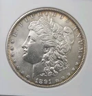 1891 Morgan Dollar 1.00 ANACS MS63 .
