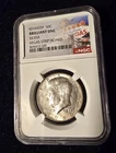 1969-D Kennedy Half Dollar NGC Brilliant UNC Silver 🔥Vegas Strip Hoard🔥 Luster