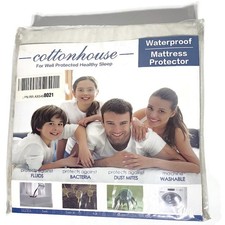 Cotton House Waterproof White Mattress Protector Full Size NEW
