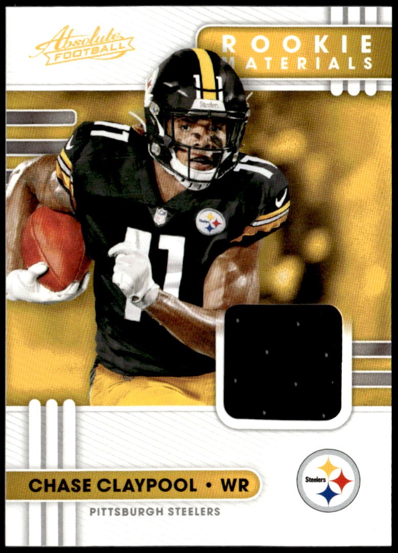 2020 Panini Absolute #27 Chase Claypool Absolute Rookie Materials Jersey E1