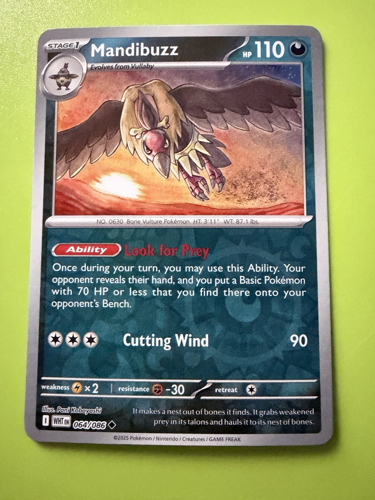 Pokémon Mandibuzz 064/086 Sv: White Flare Reverse Holo