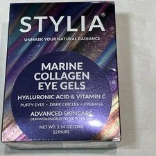 STYLIA Marine Collagen Eye Gels Under Eye Patches Dark Circles Puffy Eyes bags