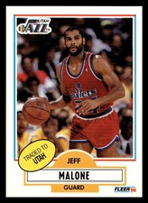 1990 Fleer Jeff Malone #195 Utah Jazz
