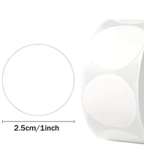⭐ 4 ROLLS OF 500! ⭐ 2000 WHITE ROUND 1" LABELS SELF ADHESIVE PRICE TAGS STICKERS
